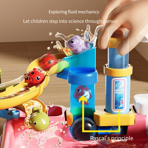 Children's water play toys: water, food and fruit washing simulation bowl, automatic kitchen, magnetic fishing, educational toys